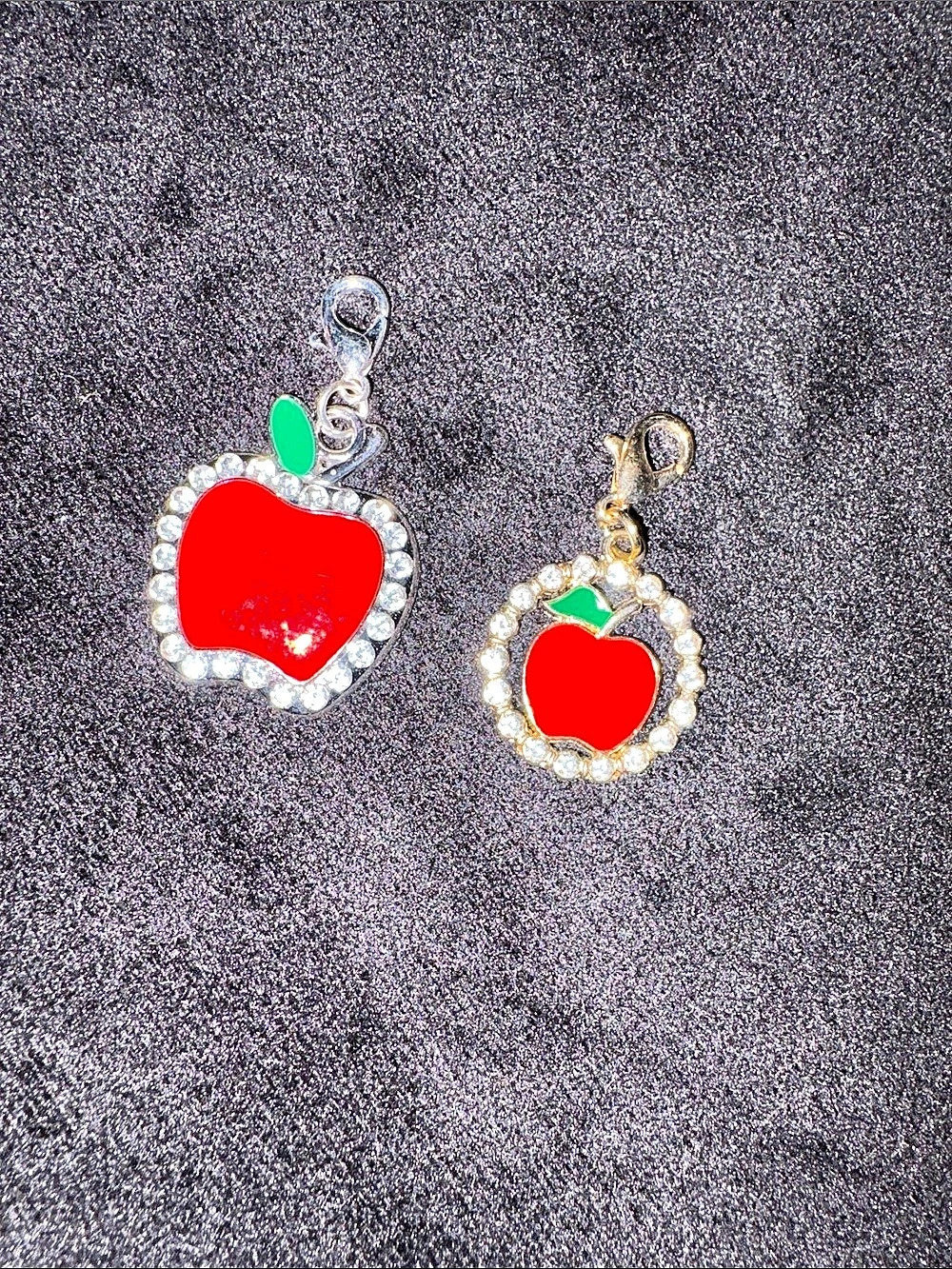 Red Apple Rhinestone Bag Chars